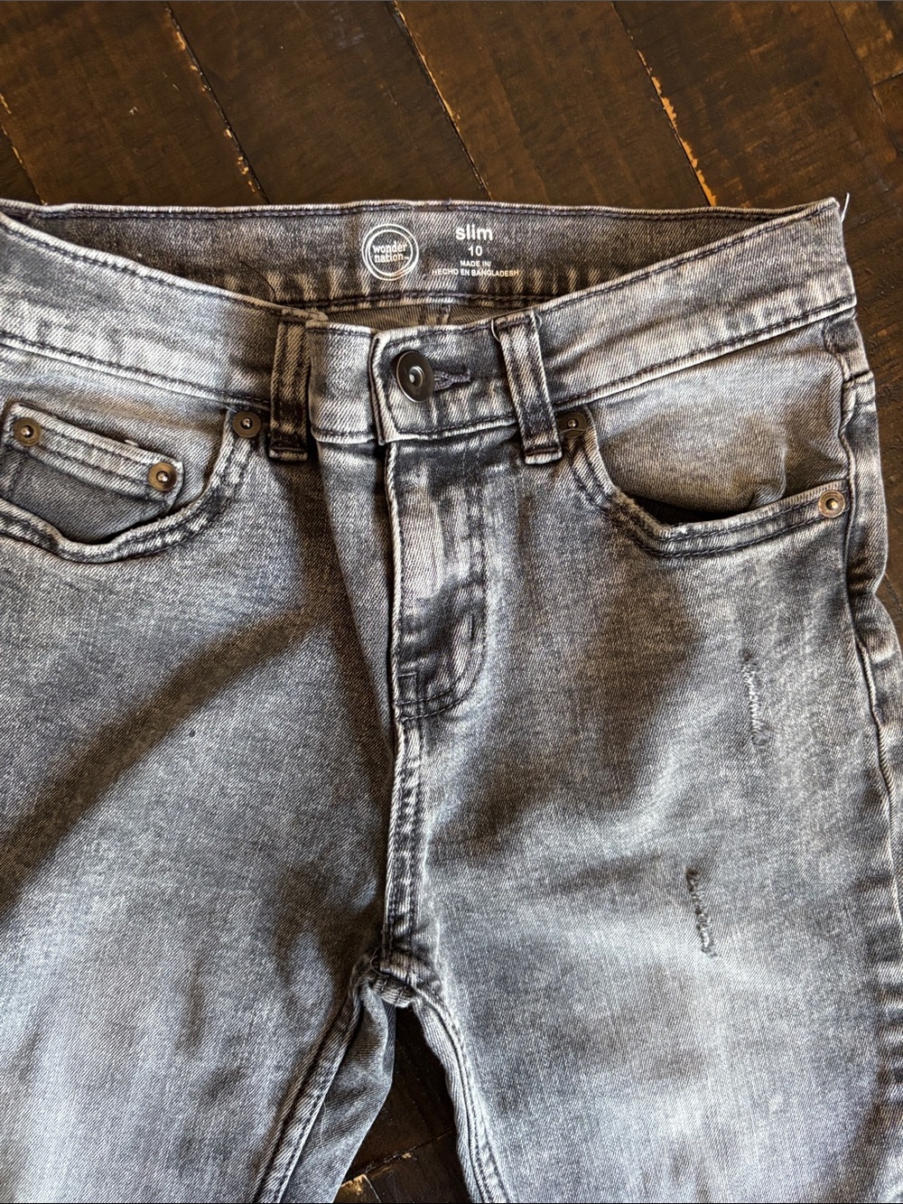 Kids' Slim Gray Stretch Jeans - Slim Fit